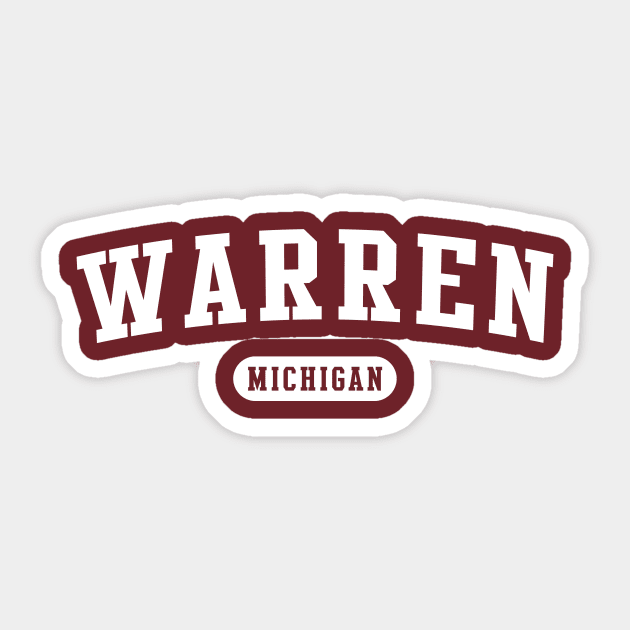 Warren, Michigan Sticker by Novel_Designs